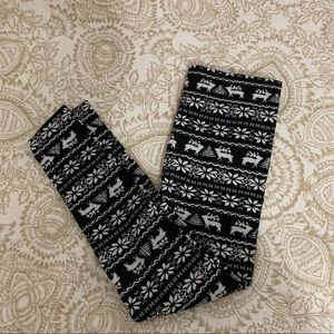 Fair Isle Christmas Fleece Leggings